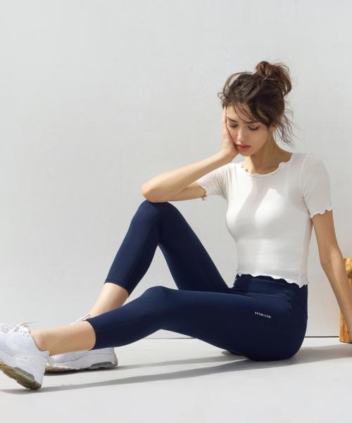 Йога одежда DEVI-B0037-Navy 8 part pilates leggings