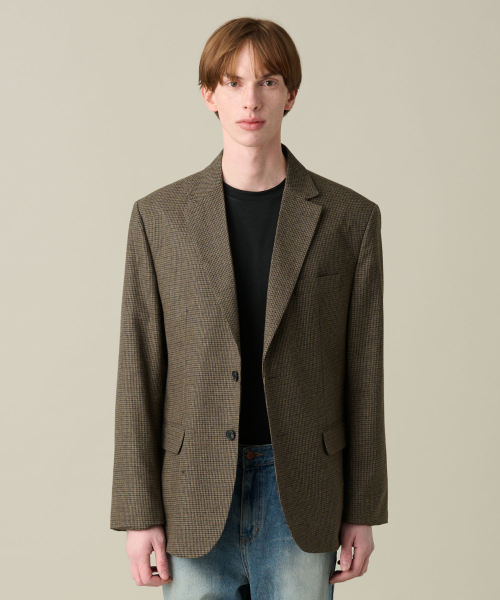 Блейзер wool check Brown