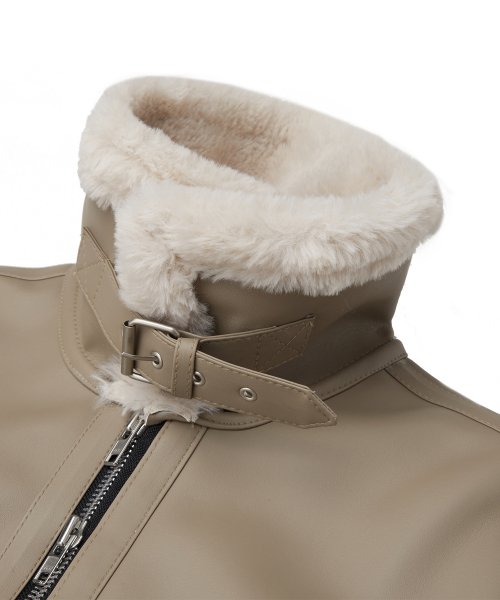 MUSINSA | DOFFJASON solid mouton jacket (low beige)