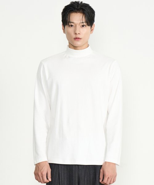 Футболка half neck long sleeve (IVORY)