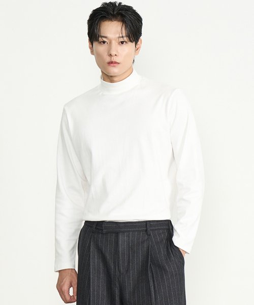 Футболка half neck long sleeve (IVORY)