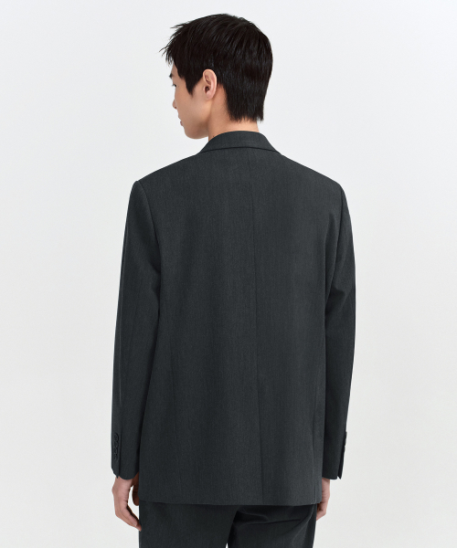 RELAXED BASIC BLAZER [CHARCOAL GRAY] thumbnail 3