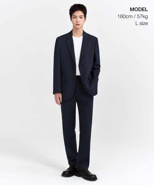 RELAXED BASIC BLAZER [NAVY] thumbnail 2