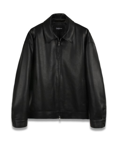 MUSINSA | DOFFJASON OVERSIZED VEGAN LEATHER SINGLE BREASTED JACKET