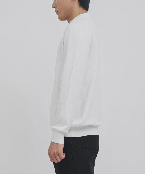 Трикотаж viscose soft cozy collar knit (Ivory, MEN)