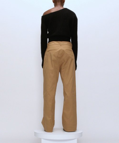 Pintuck Beige Wide Leg Pants,B01058-Best-Beige