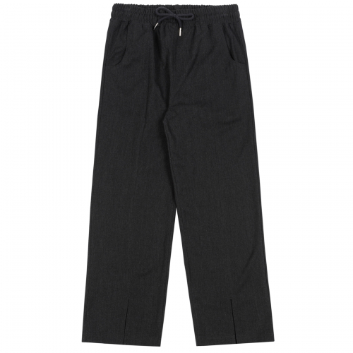 로맨틱크라운(ROMANTIC CROWN) PLACKET EASY SLACKS_CHARCOAL - 사이즈
