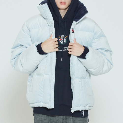 로맨틱크라운(ROMANTIC CROWN) VELVET DUCK DOWN PARKA_LIGHT GREY