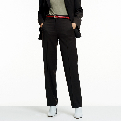 3PCS обычные FIT SLACKS коричневый