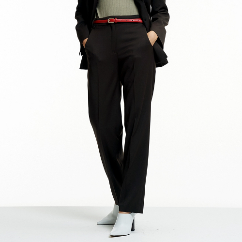 3PCS обычные FIT SLACKS коричневый