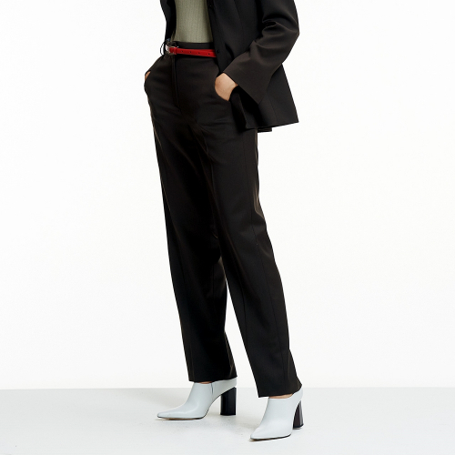 3PCS обычные FIT SLACKS коричневый