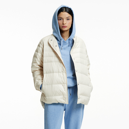 BELTED GOOSE DOWN JUMPER IVORY
