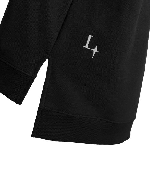 оверсайзD SIDE SLIT толстовка чёрный