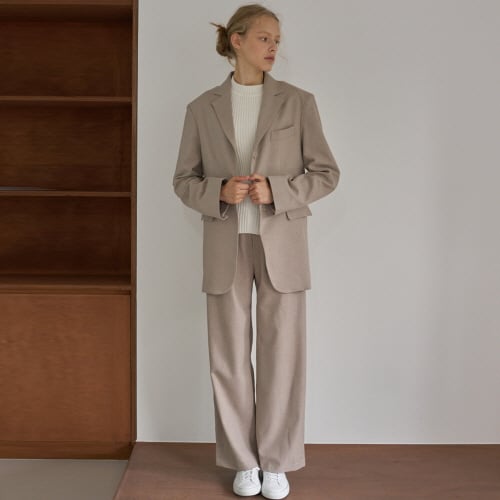 LTG5 TWO TUCK SLACKSBEIGE