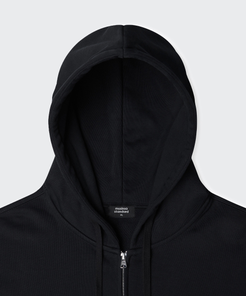 Плотное худи оверсайз на молнии (Black)