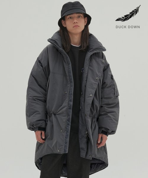 MUSINSA | SECONDMONO [DUCK DOWN] MONSTER PARKA DARK GRAY