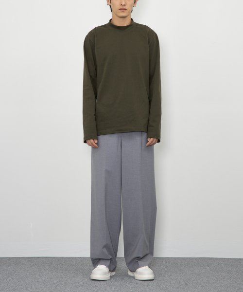 Прямые широкие брюки MRP027B из лайкры (tibet gray)