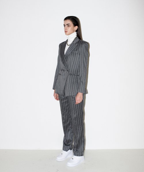 Not a Cliche tailoкрасный жакет Stripe серый]