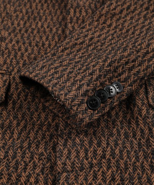 Однобортное пальто из шерстяного блэнда в клетку [Beige]