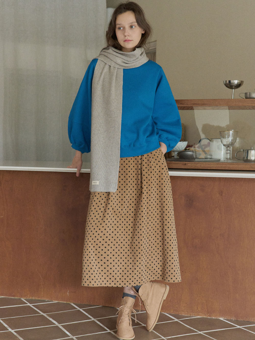 Round Volume Sleeve флис свитшот синий