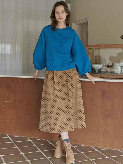 Round Volume Sleeve флис свитшот синий