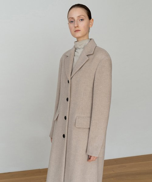 WOOL BLEND однобортный длинный пальто