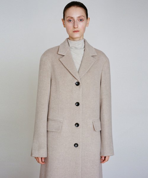 WOOL BLEND однобортный длинный пальто