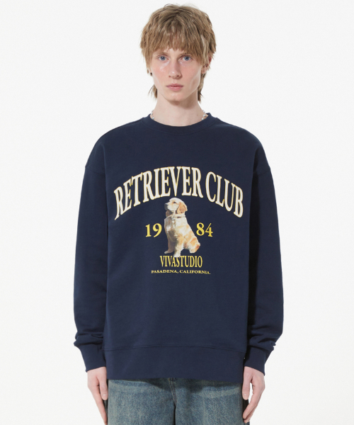 MUSINSA | VIVASTUDIO RETRIEVER CREWNECK [NAVY]