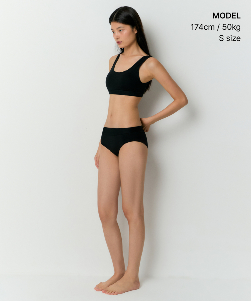 WOMENS COTTON BRA TOP чёрный
