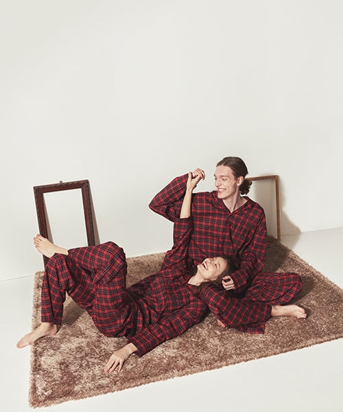 CLASSIC ROUND PAJAMA SET красный проверка