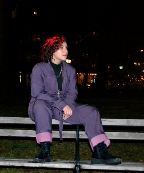 Фиолетовый розовый jump-suit