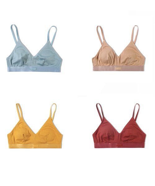 SET Ribbed модаль лифчик женщина 4 цвета