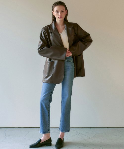 MANISH FAKE кожаный JACKET_BROWN
