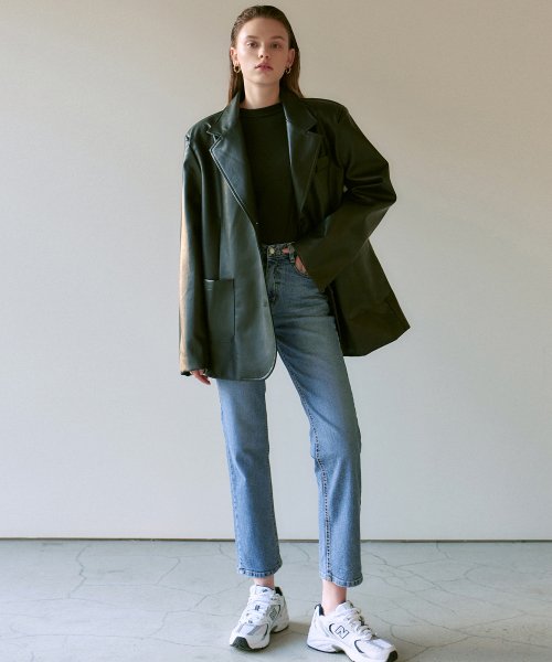 MANISH FAKE кожаный JACKET_BLACK
