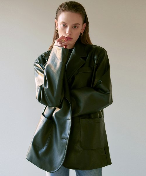 MANISH FAKE кожаный JACKET_BLACK