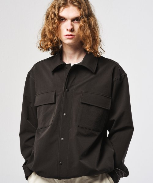 Нейлоновый жакет с эластичными строчками [Black]