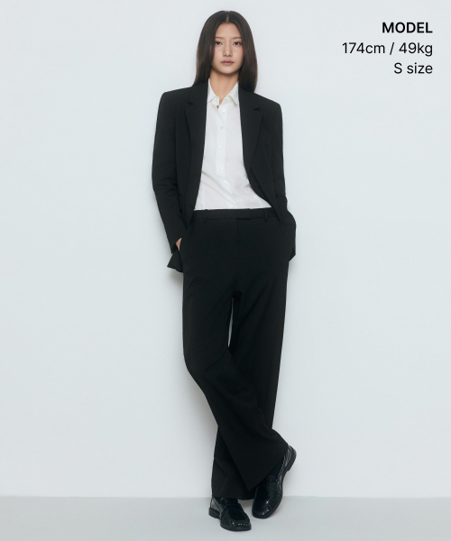 WOMENS BASIC BLAZER_BLACK thumbnail 4