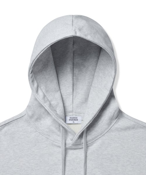 Плотное оверсайз худи Melange Light Grey