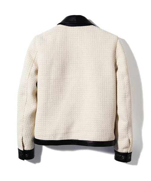 Tweed Line кожаный куртка (чёрный)