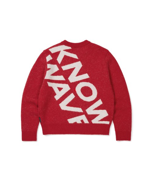 Жаккардовый свитер из мохера KNT008m (Red)