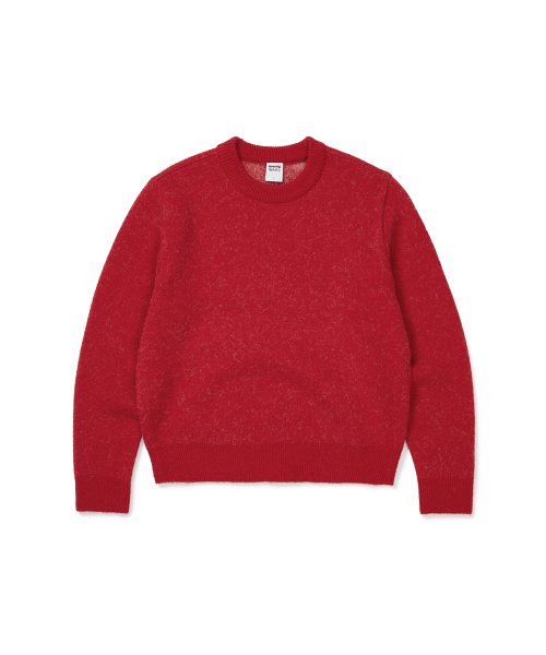 Жаккардовый свитер из мохера KNT008m (Red)