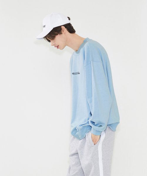 RING Logo толстовка(Oversize fit) Sky Blue