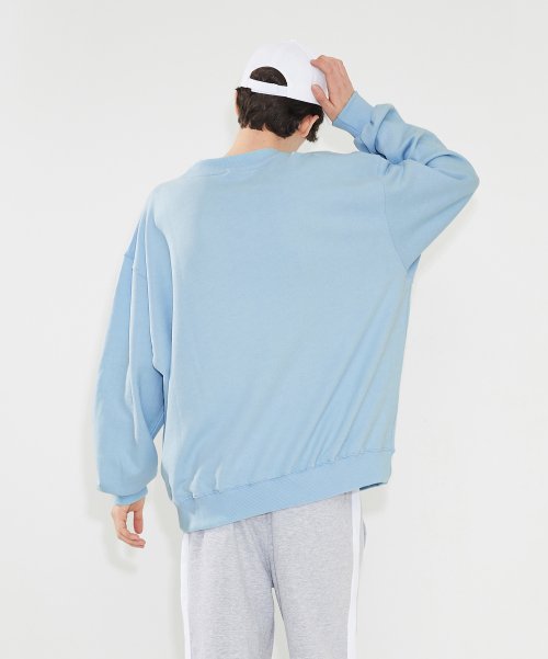 RING Logo толстовка(Oversize fit) Sky Blue
