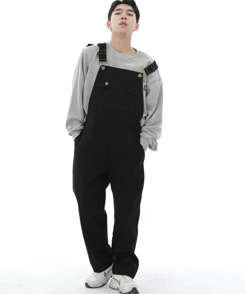 Свободный зауженный комбинезон fatigue Deck Wide Bib WFT-602, чёрный