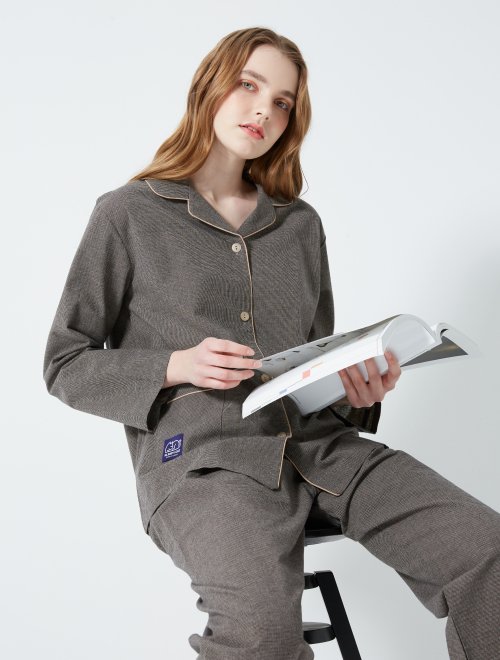 THIN CHECK COUPLE PAJAMA SET