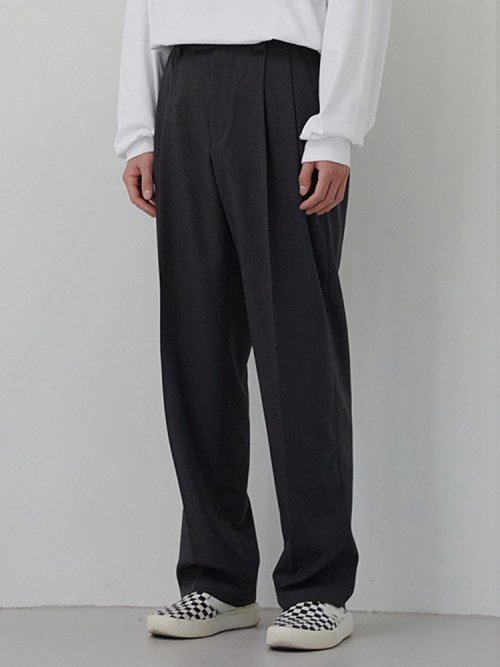 2 PLEATS широкие BAND брюки (4 COLOR)