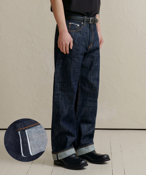 DEN0861 Selvedge широкие Fit (Mid Indigo)