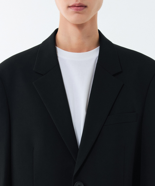 DADDY SHOULDER OVERSIZED BLAZER [BLACK] thumbnail 6