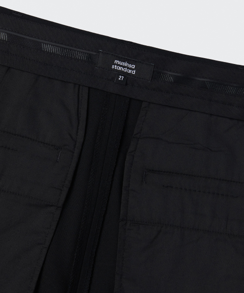 Women's Waistbandless Wide Slacks [Black] thumbnail 6