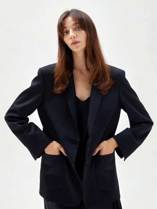 SUMMER WOOL BLAZER чёрный